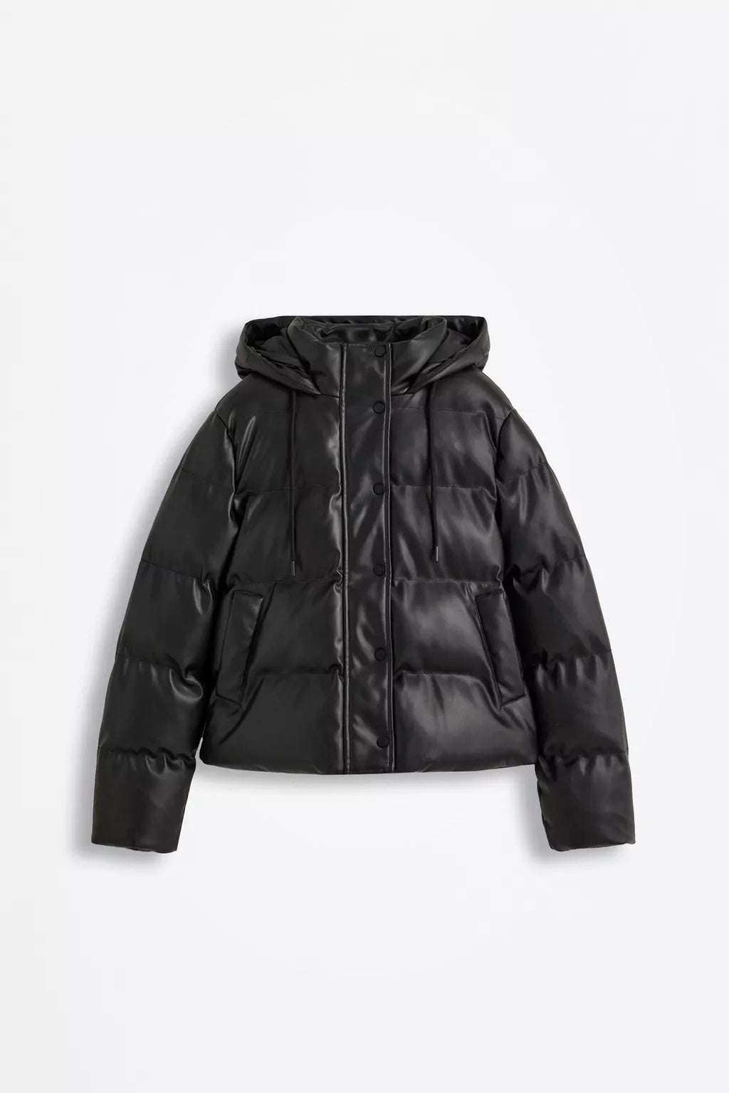 Abrigo corto efecto cuero para mujer – negro, elegante y urbano – Modenique