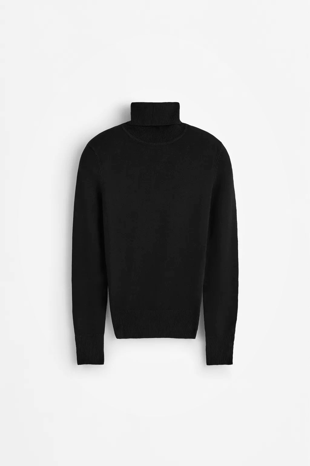 Suéter de cuello vuelto para mujer – negro clásico y minimalista – Modenique