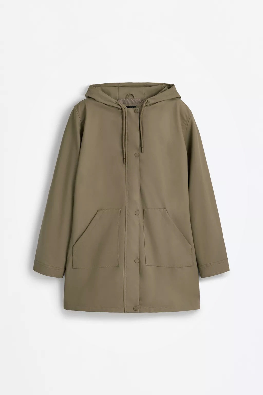 Chaqueta con capucha para mujer – caqui claro, ligera y práctica – Modenique